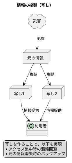写しを作る意味