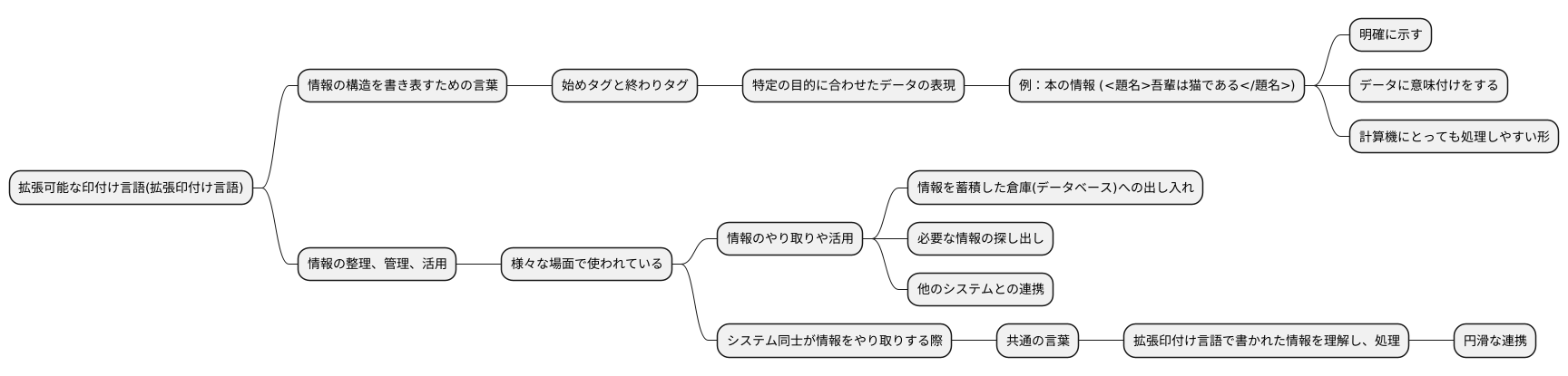 拡張可能なマークアップ言語